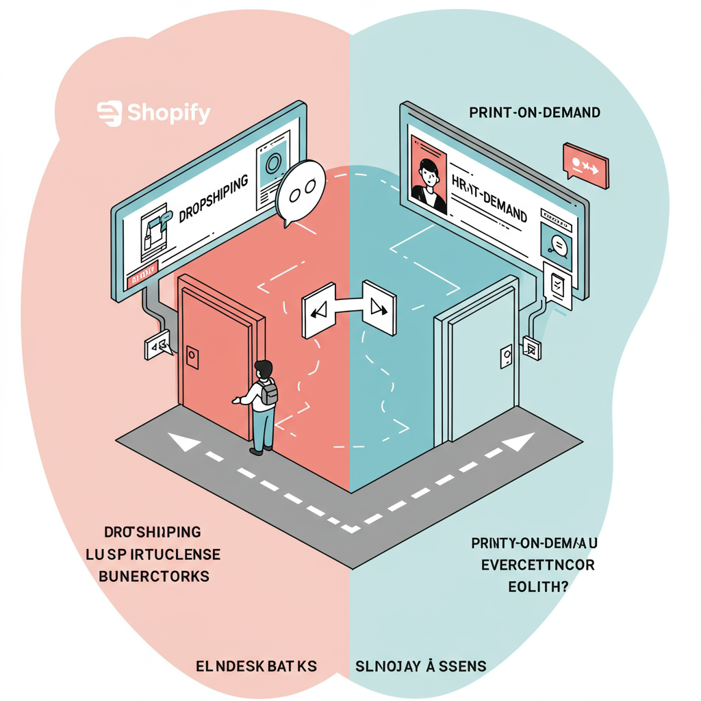 Dropshipping vs. Print-on-Demand: Navigating Your Shopify E-commerce Path